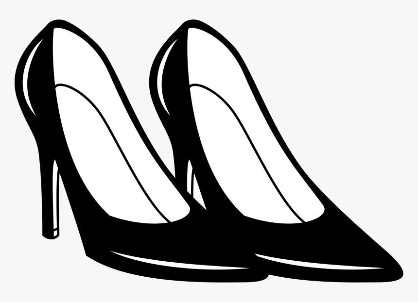 High-heeled Shoe Clip Art Openclipart - High Heels Clipart Black And White, HD Png Download, Free Download