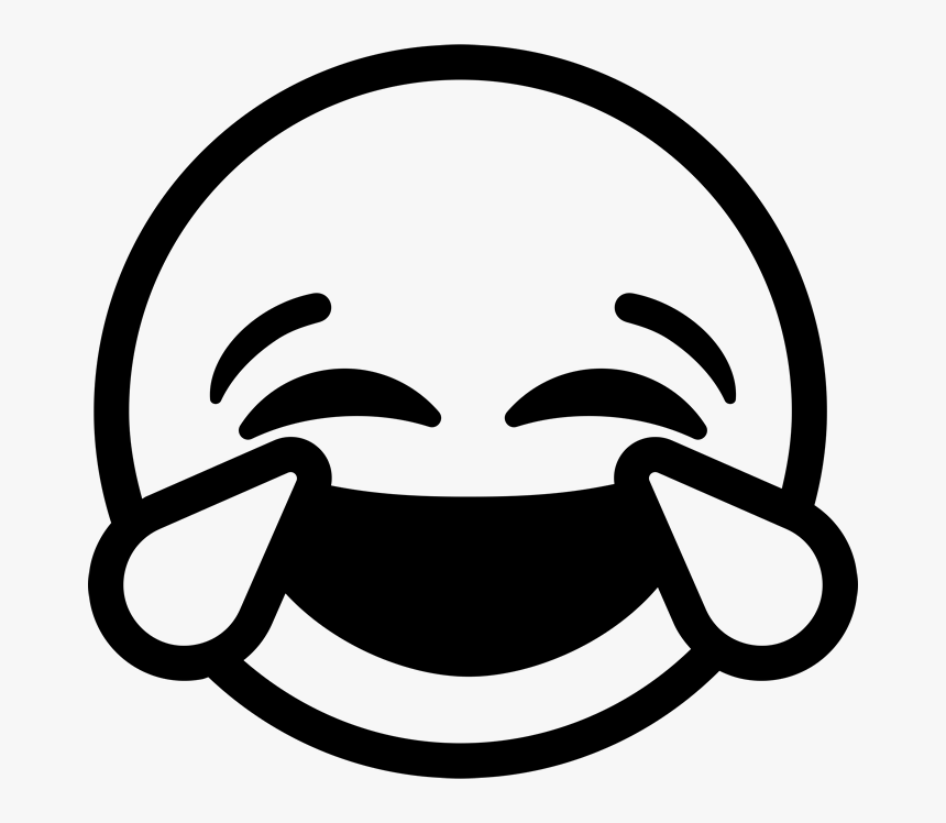 Laughing Emoji Laugh Crying Emoji Transparent Png Laughing Emoji Black And White Png Download Kindpng