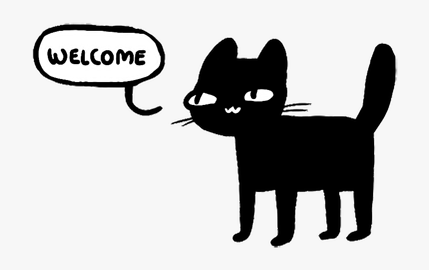 #cute #cat #gatito #tumblr #welcome #png - Cute Welcome Png, Transparent Png, Free Download