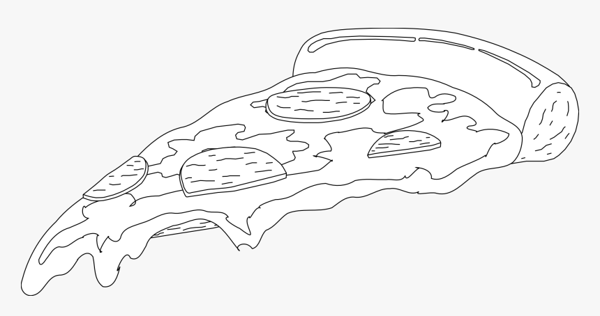 Pizza Slice Png Black And White - Transparent Black And White Pizza, Png Download, Free Download