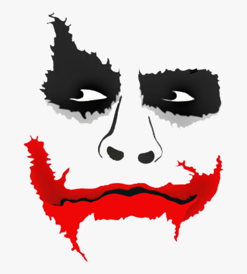 Joker Clipart Lips - Joker Face Png For Picsart, Transparent Png - kindpng