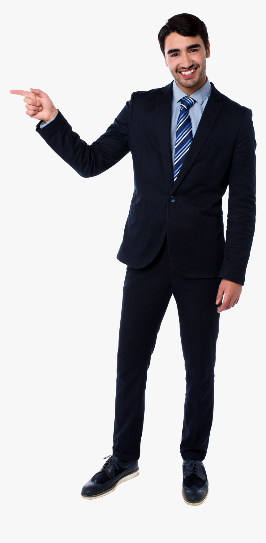 Standing Man Png - Man In Suit Pointing, Transparent Png, Free Download