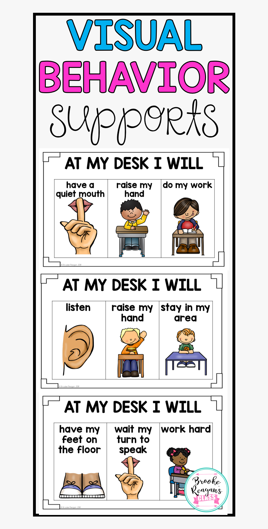 Visual Behavior Supports For Students That Need Visual - Stay In Seat Visual, HD Png Download, Free Download
