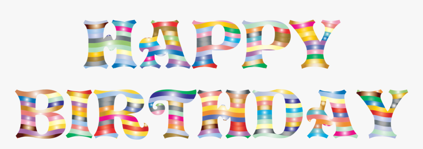 Party Supply,line,birthday - Happy Birthday Font Pdf, HD Png Download, Free Download