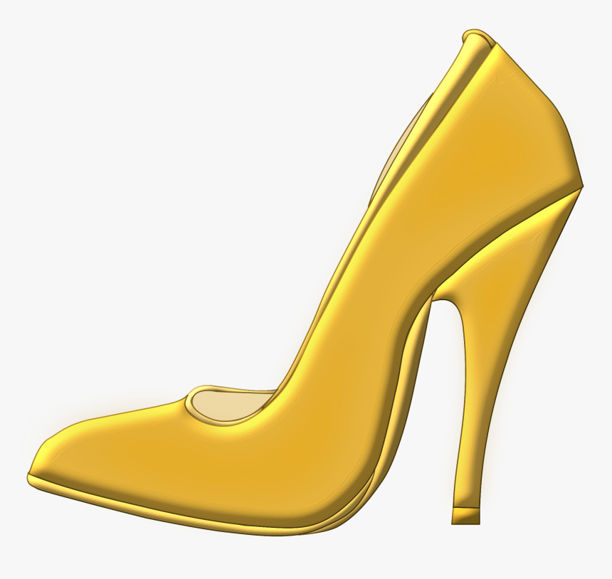 Transparent Shoes Clip Art - Gold Heel Clipart, HD Png Download, Free Download