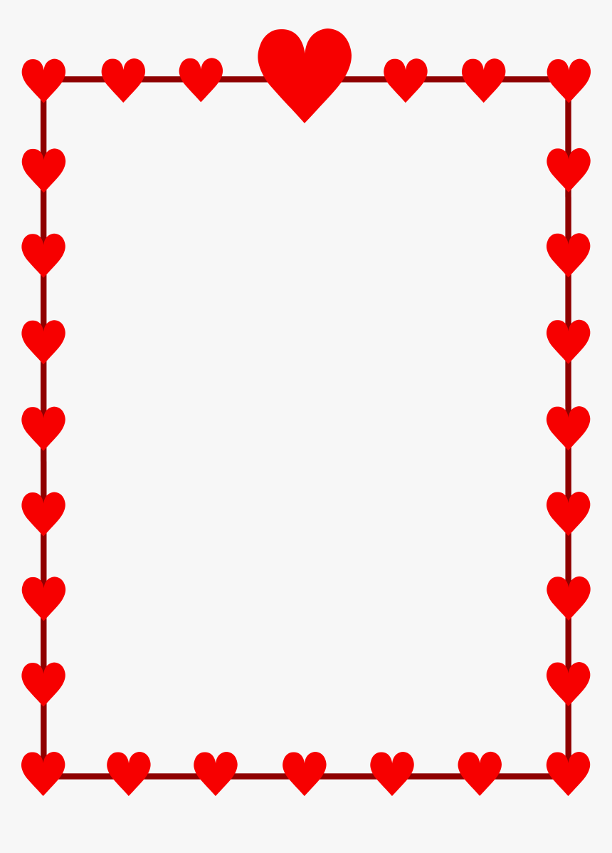 Heart Border Clip Art - Valentines Day Border Clip Art, HD Png Download, Free Download