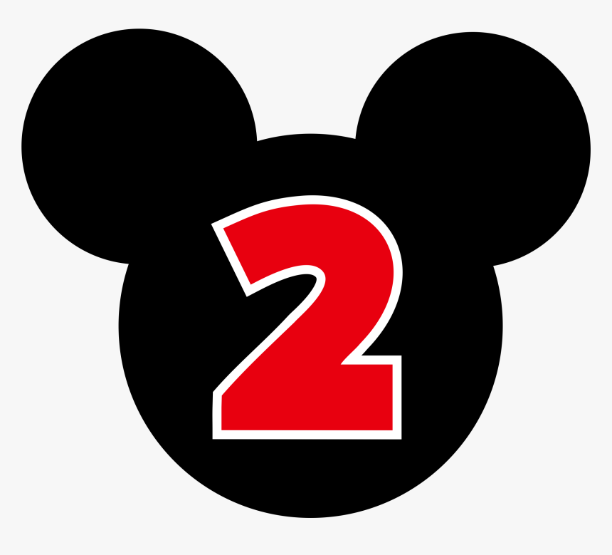 Number 2 Clipart 2nd Birthday Boy - Number 2 Mickey Mouse, HD Png Download, Free Download