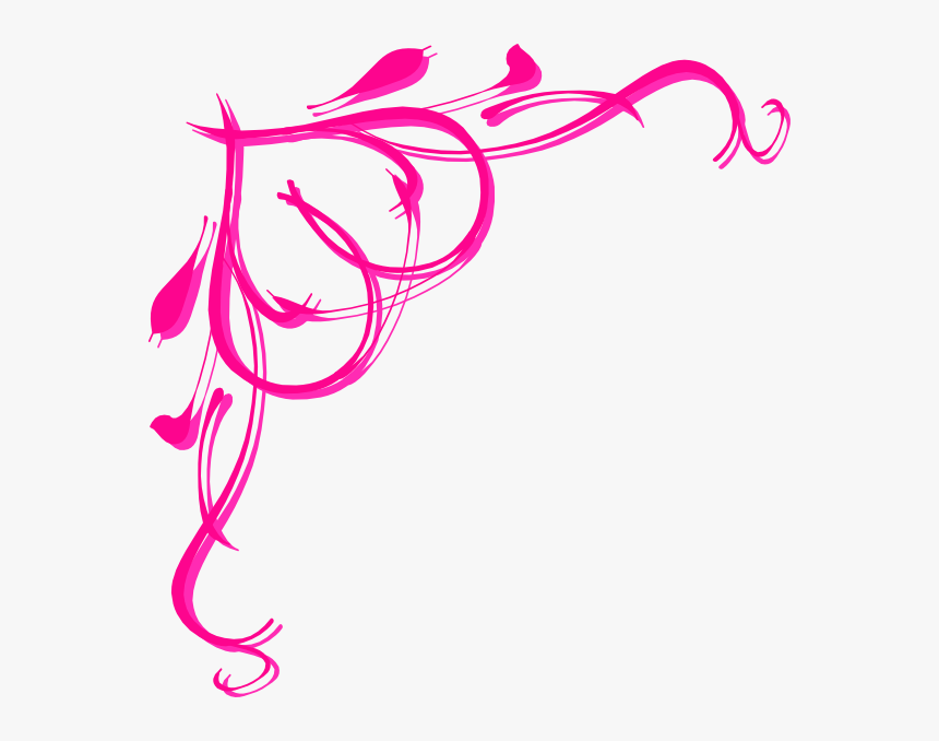 Pink Flower Border Png, Transparent Png, Free Download