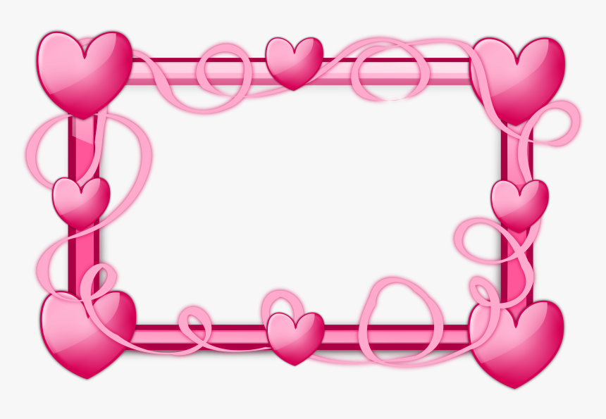 Transparent Free Border Clipart - Heart Pink Border Design, HD Png Download, Free Download