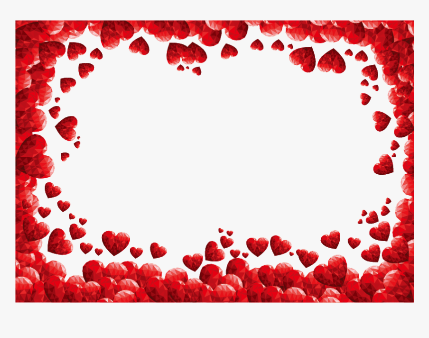 Valentines Day Heart Clip Art - Valentines Day Border Png, Transparent Png, Free Download