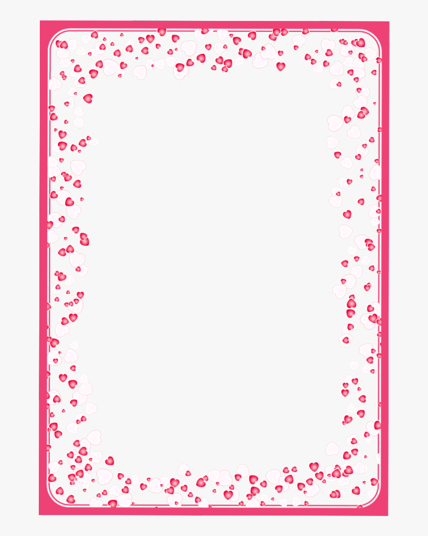 #mq #pink #heart #frame #frames #border #borders - Marco Para Fotos Del 14 De Febrero, HD Png Download, Free Download