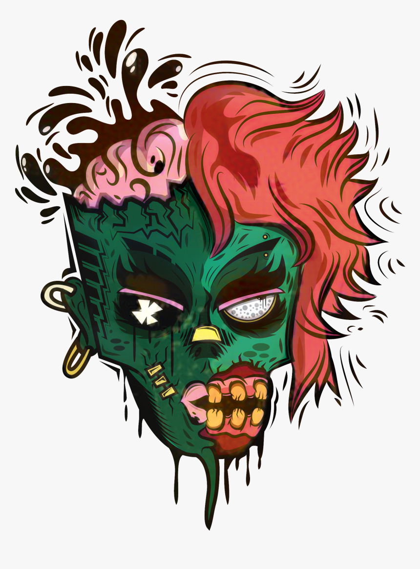 Joker Illustration Skull Graphics Zombie - Graphic Joker, HD Png Download, Free Download