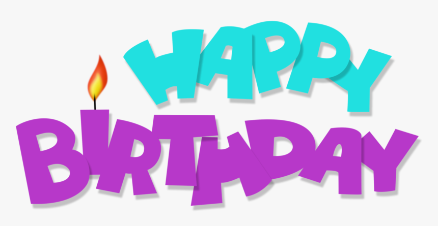 Happy Birthday Png Clipart Best - Happy Birthday Purple And Blue, Transparent Png, Free Download