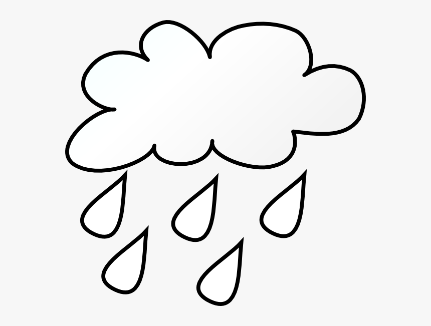 Raining Cloud Outlne Svg Clip Arts - Rainy Weather Clip Art, HD Png Download, Free Download