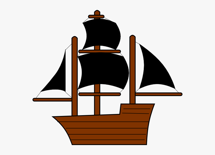 Black Clip Art At - Pirate Ship Clipart, HD Png Download, Free Download