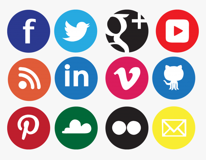 Social Media Social Network Icon Design Icon - Social Media Logos Transparent, HD Png Download, Free Download