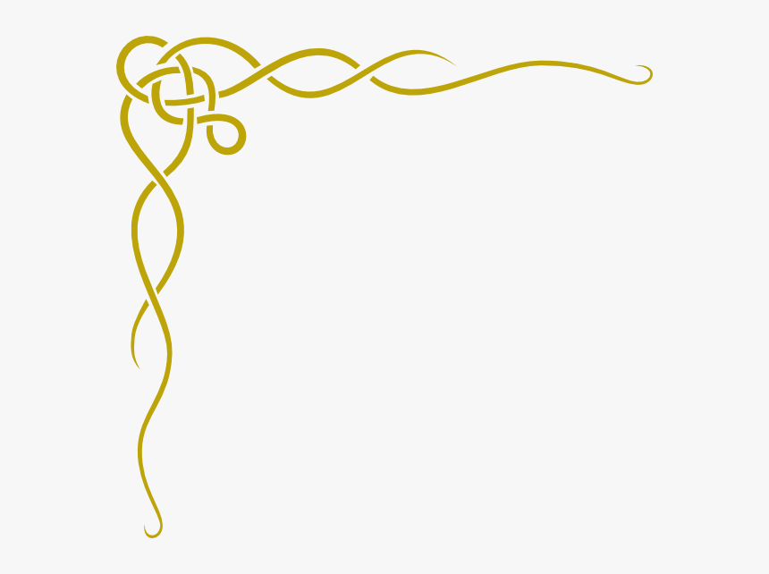 Decorative Line Gold Clipart Png - Borders Design For Brochure, Transparent Png, Free Download