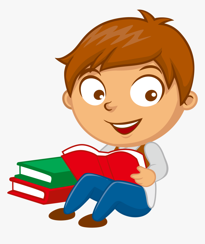 Vector Reading School Boy Png Download - Boy Png Clipart, Transparent Png, Free Download