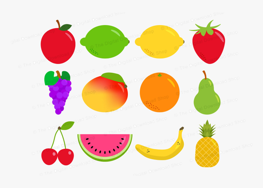 Healthy Food Fruit Clipart Fruit Graphics Healthy Foods - Cute Healthy Food Clipart, HD Png Download, Free Download