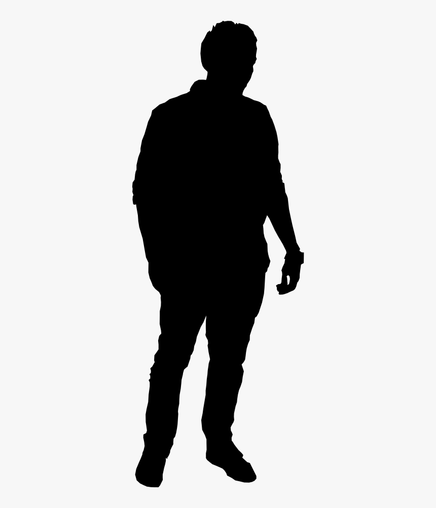 Man Standing Silhouette - Standing Human Silhouette Png, Transparent Png, Free Download
