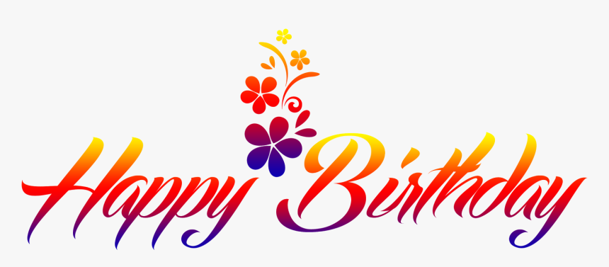 Happy Birthday Png Text, Transparent Png, Free Download