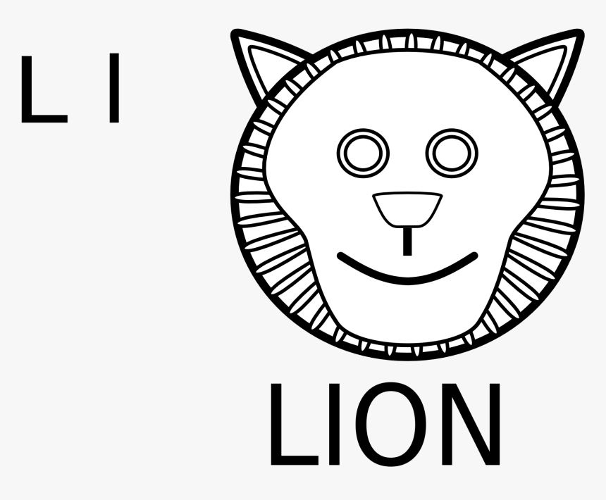 Stuffed Animal Clipart Black And White - Lion Face Clip Art, HD Png Download, Free Download