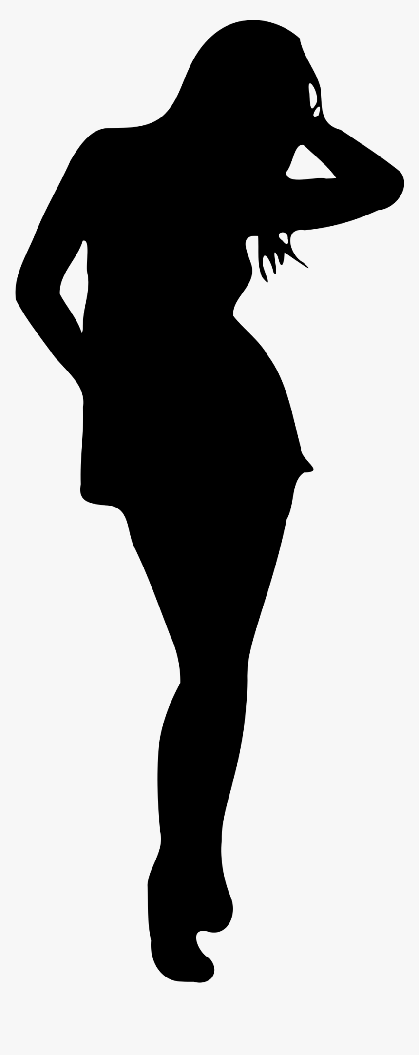 And White,photography,style - Woman Silhouette No Background, HD Png Download, Free Download