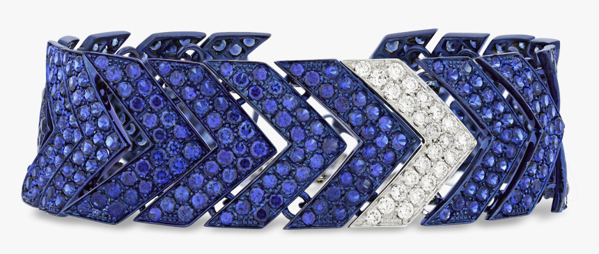 Chevron Sapphire And Diamond Bracelet - Bling-bling, HD Png Download, Free Download