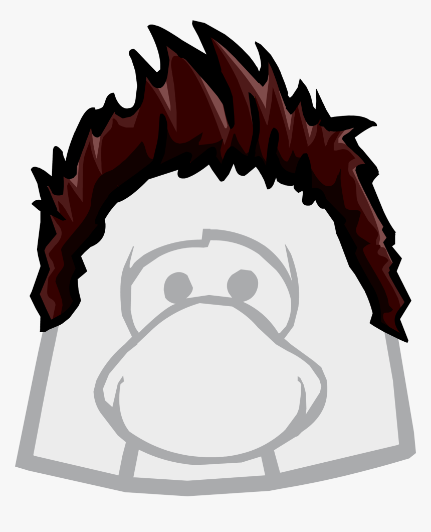 Hair Clipart Spiky - Club Penguin Hair, HD Png Download, Free Download
