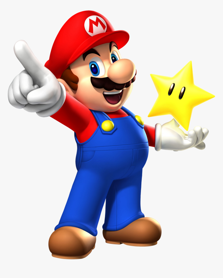 Mario With Star - Super Mario Png, Transparent Png, Free Download