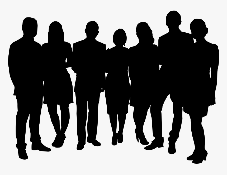 Silhouette Group Of People Png, Transparent Png, Free Download