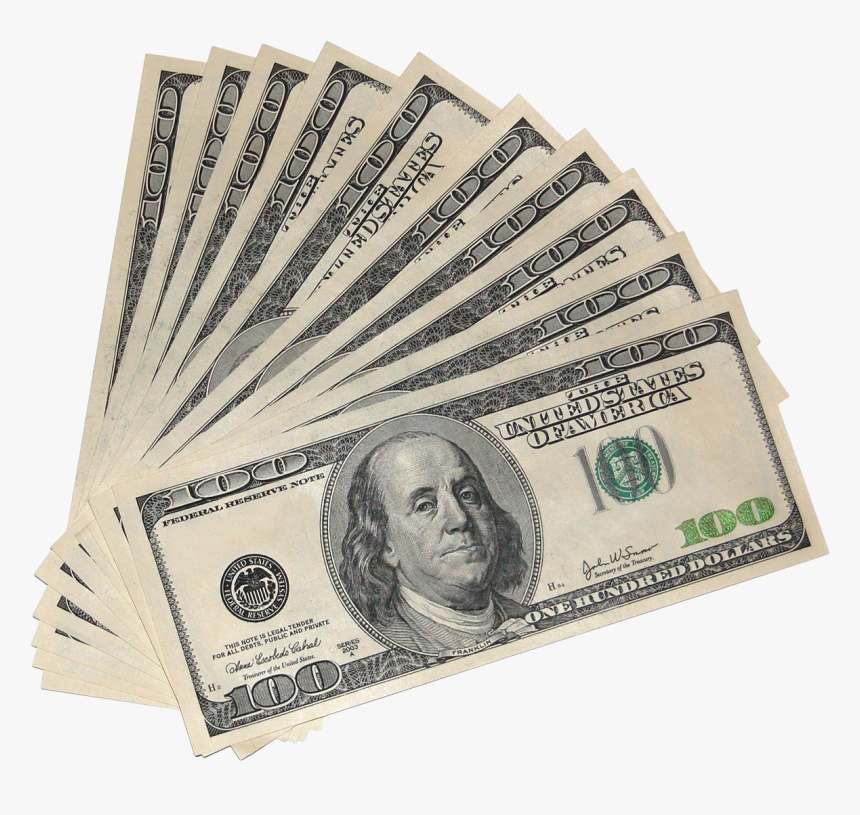 Money Dollars Transparent Image - 100 Dollar Bill Transparent Background, HD Png Download, Free Download