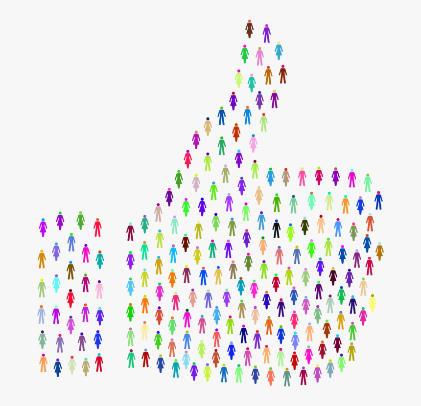 Line,symmetry,social Media - People Thumbs Up Clipart, HD Png Download, Free Download