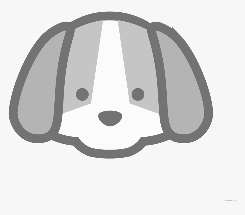 Dog Animal Free Black White Clipart Images Clipartblack - Cute Dog Face Cartoon, HD Png Download, Free Download