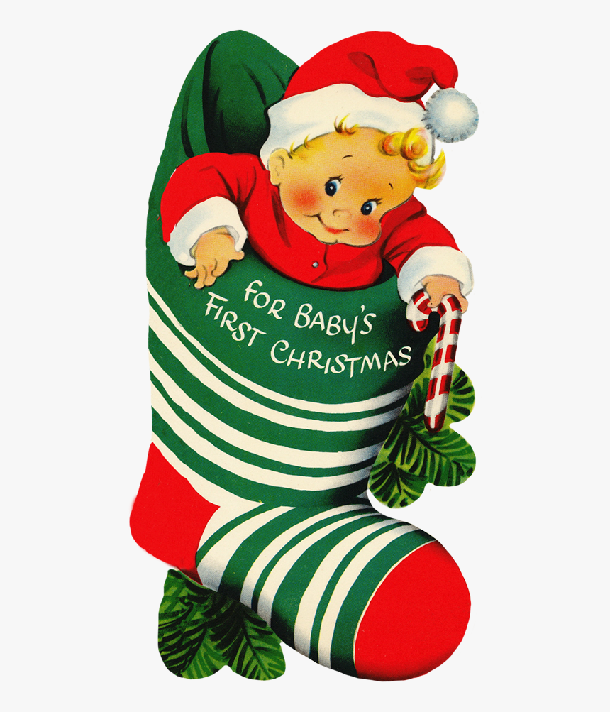 Baby"s First Christmas In Sock - Christmas Decoration, HD Png Download, Free Download