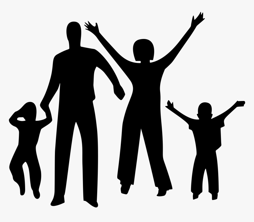 Happy Family Silhouette Icons Png - Happy Family Silhouette Png, Transparent Png, Free Download