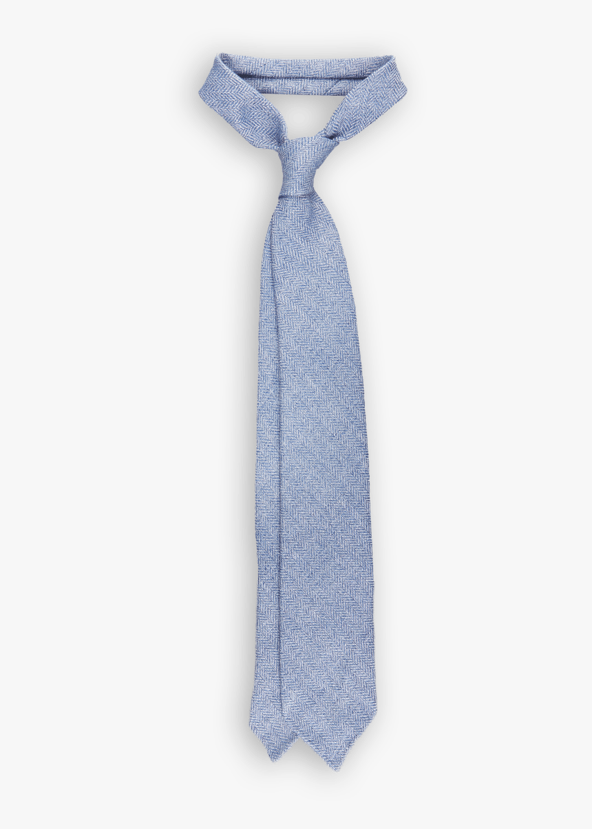 Drakes Light Blue Chevron Woven Linen Tie Feature, HD Png Download, Free Download