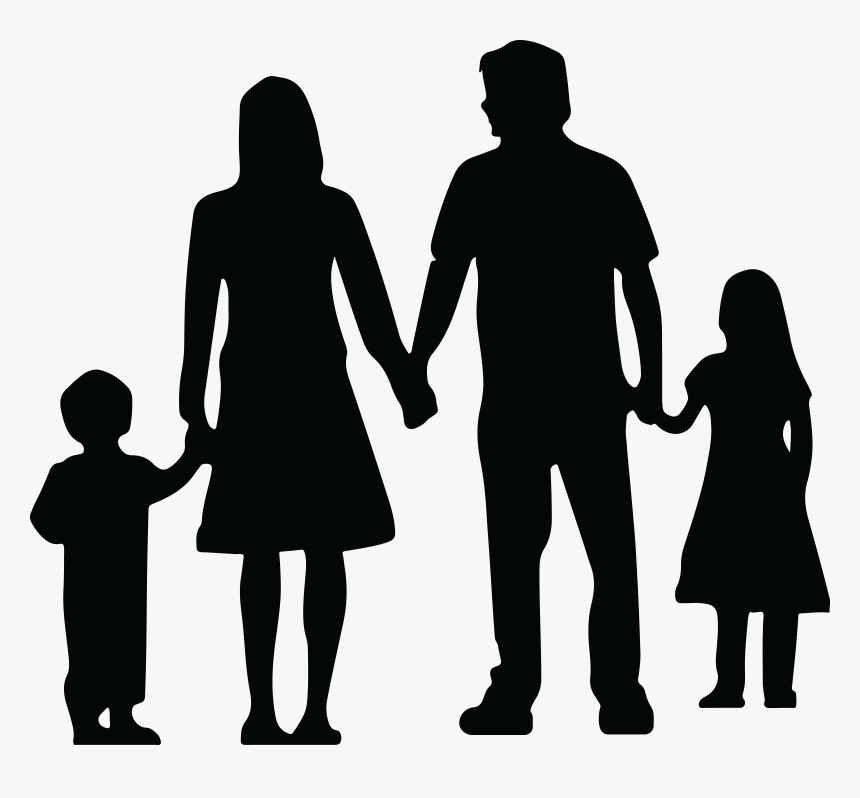 Transparent Family Silhouette Png - Transparent Background Family Silhouette Png, Png Download, Free Download