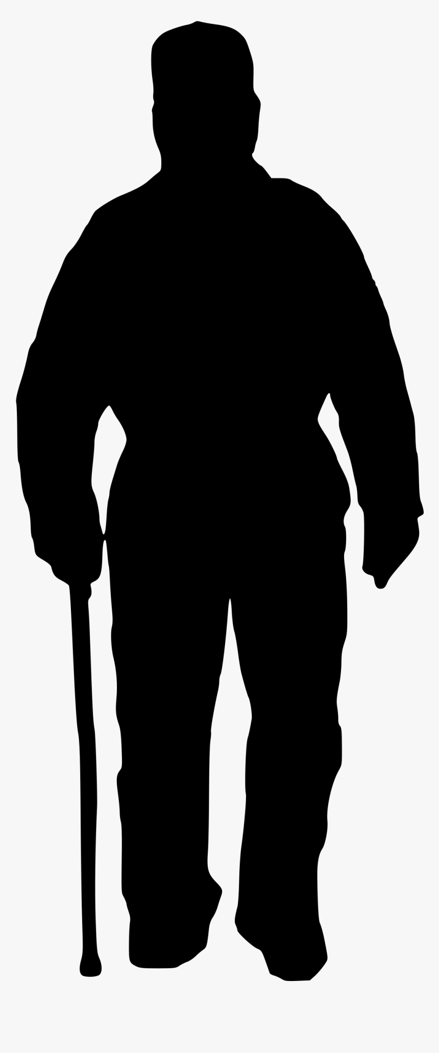 Silhouette Person Clip Art - Silhouette Of A Old Man, HD Png Download, Free Download