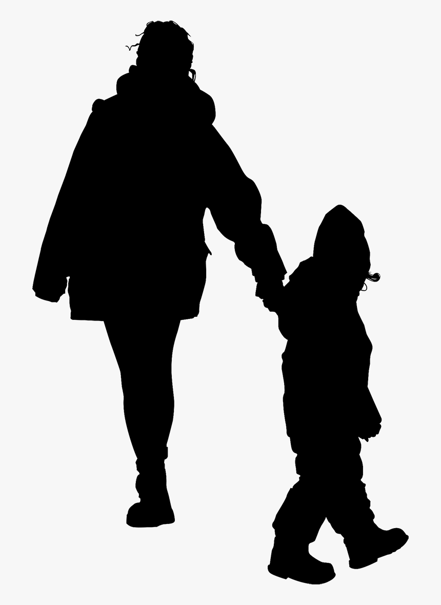 People Silhouette - People Winter Walking Png, Transparent Png - kindpng