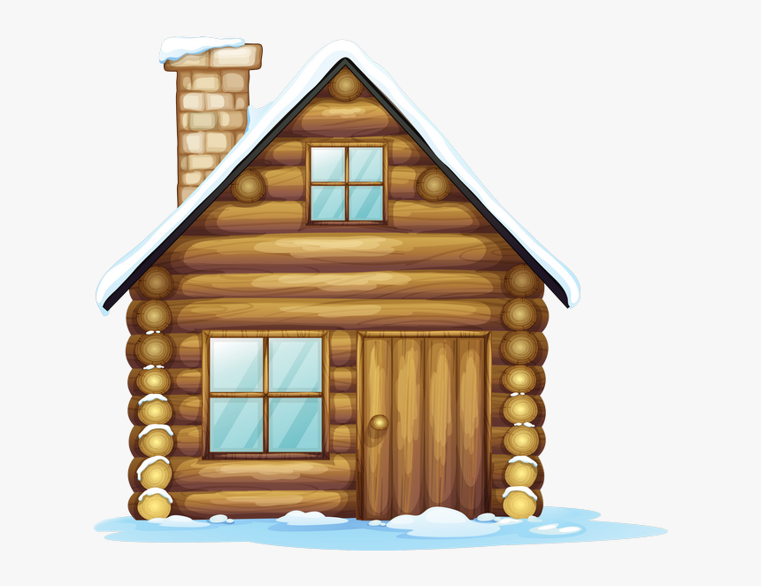 Clip Art Log Clipart - Draw Santa Claus House, HD Png Download, Free Download