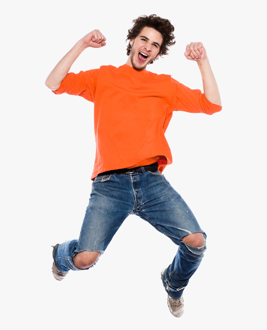 Boy Jump Transparent - Happy Man Jumping Png, Png Download, Free Download