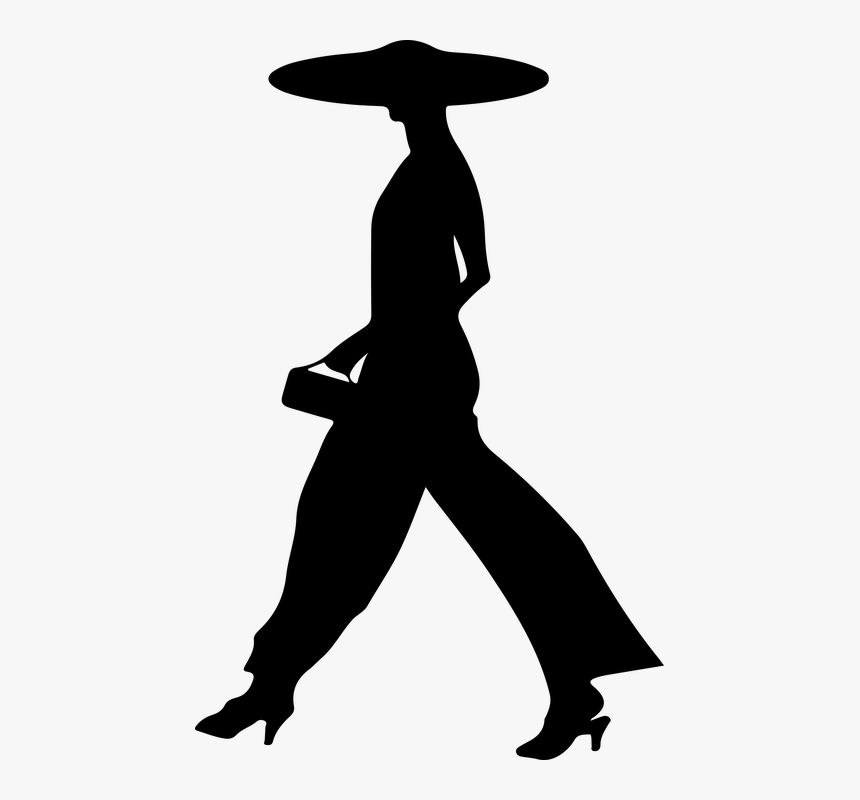 Transparent Girl Silhouette Png - Women With A Hat Silhouette, Png ...