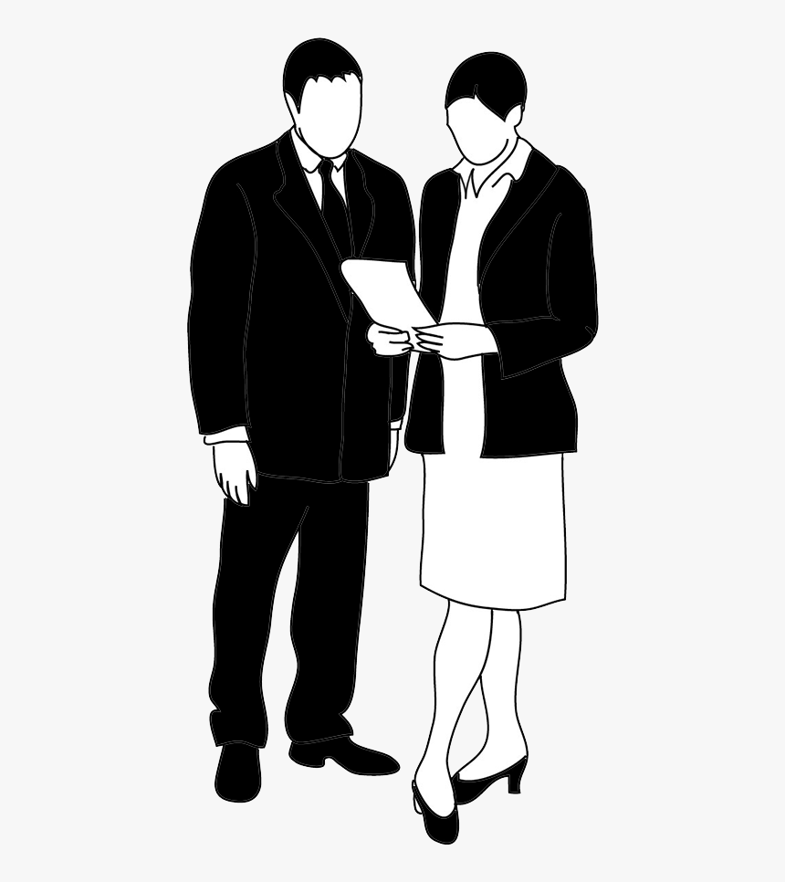 Black And White Man And Woman In Business, HD Png Download, Free Download