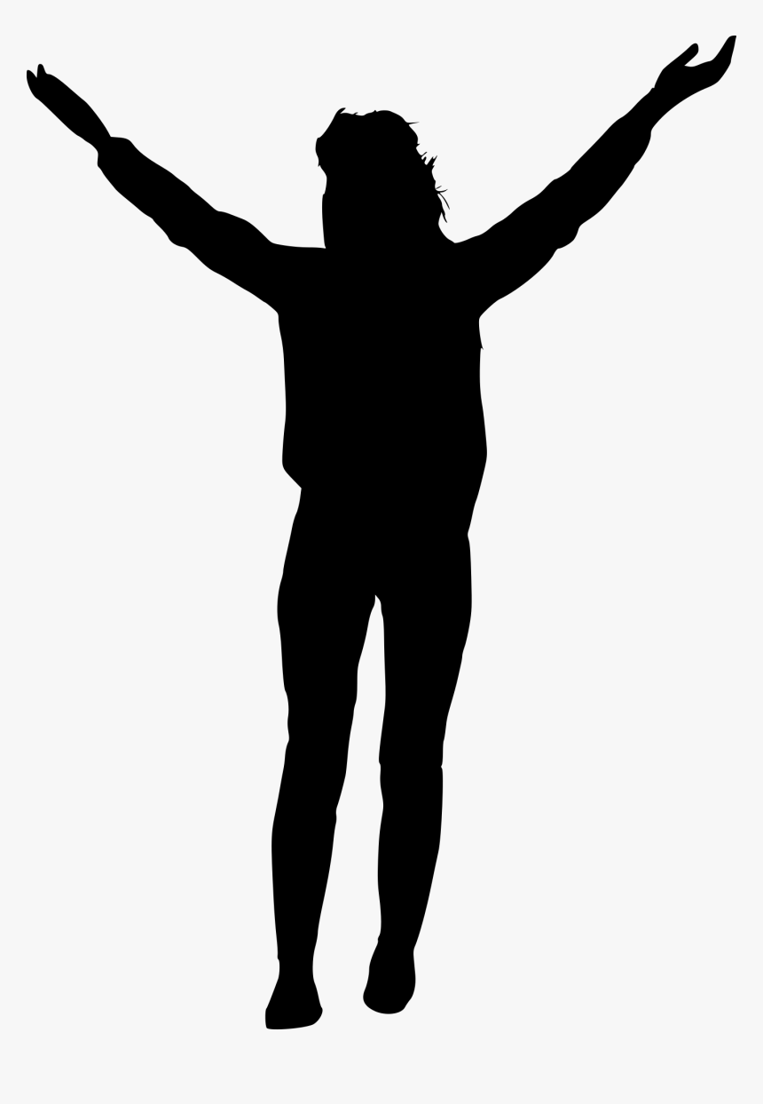 Silhouette Person Hands Up, HD Png Download, Free Download