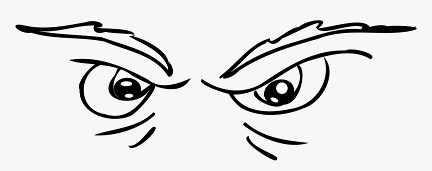 Eyebrow Clipart Printable - Scary Eyes Clipart Black And White, HD Png Download, Free Download