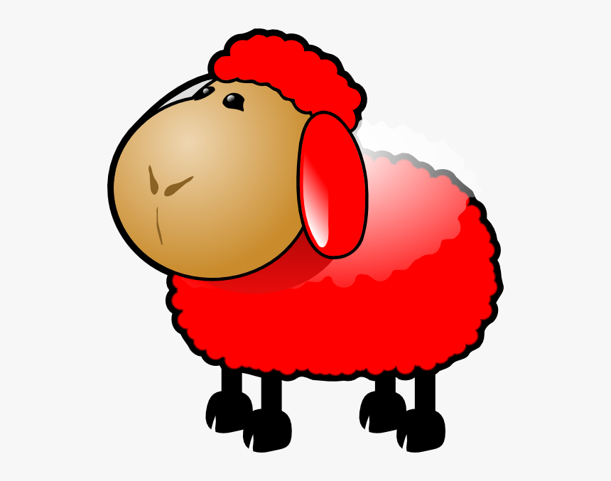 Red Sheep Svg Clip Arts - Sheep Clip Art, HD Png Download, Free Download