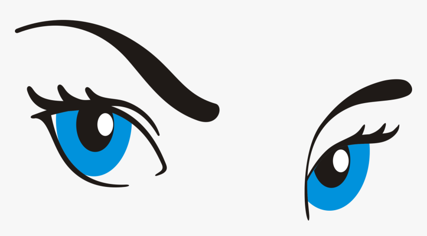 Girl Eyes Cartoon Png, Transparent Png, Free Download