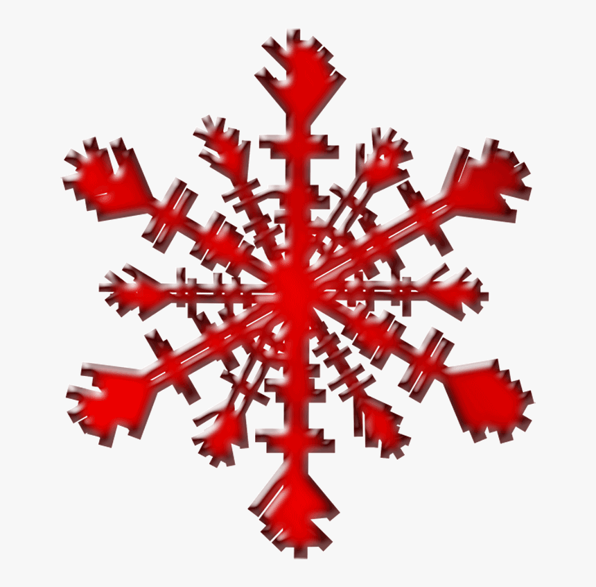 Snowflake 35163 Small Red - Single Snow, HD Png Download, Free Download