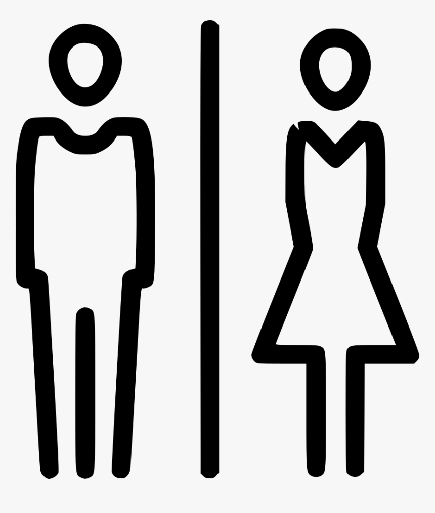 Men Women Toilet Wc Restroom - Women And Men Clipart, HD Png Download, Free Download